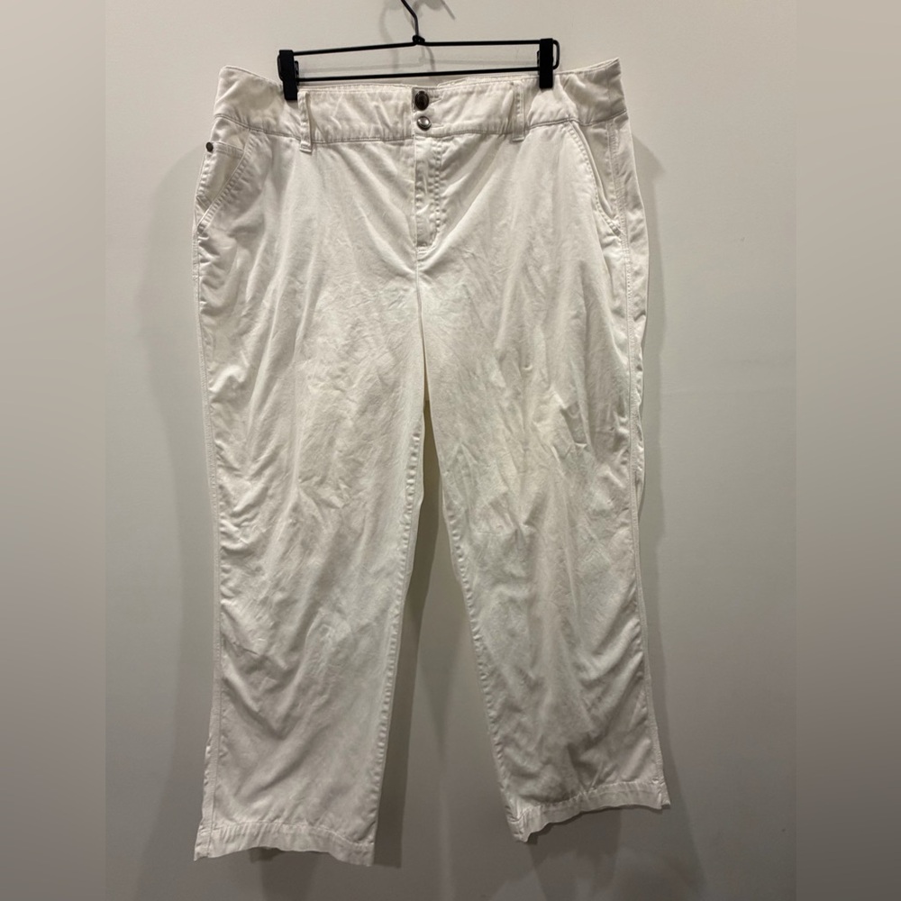 CJ Banks White Wide Leg Pants